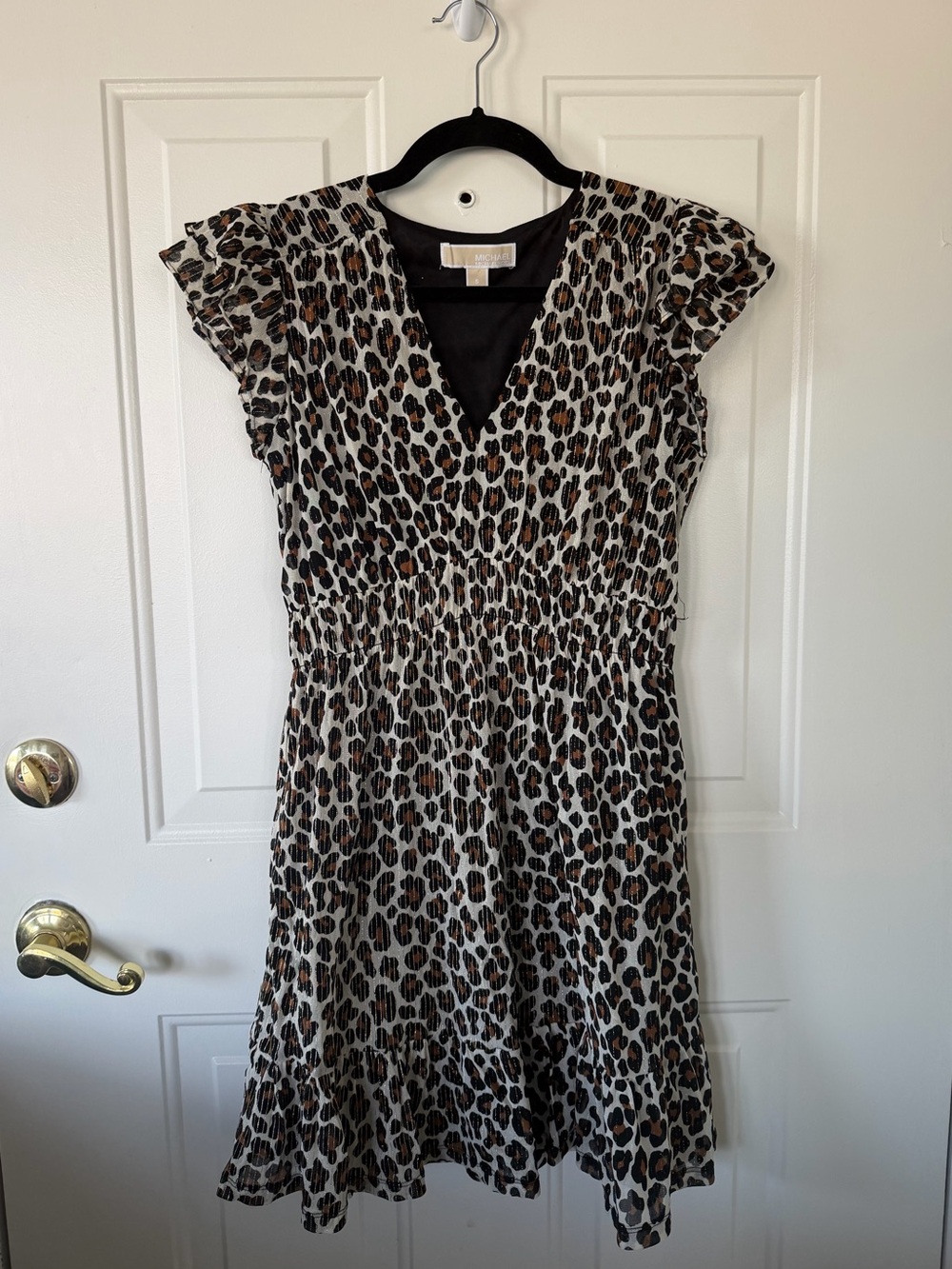 Michael Kors Sparkly Cheetah Print Dress